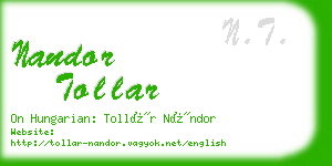 nandor tollar business card